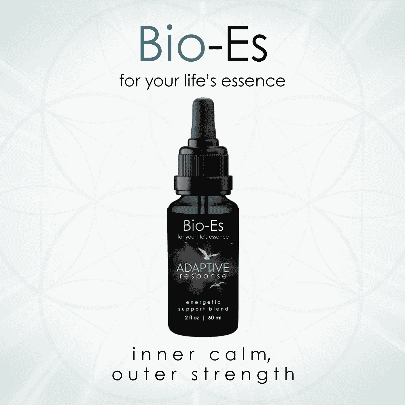 Adaptive Response advanced flower essence blend with expanded energetic essences to support resilience, emotional well-being, adaptability, and balance through changing life circumstances.