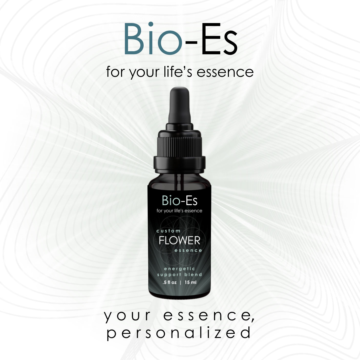 Image featuring Bio-Es Custom flower essence blend for ages 83 and under with up to 20 essences, designed to support emotional wellbeing, clarity, and gentle nervous system balance.